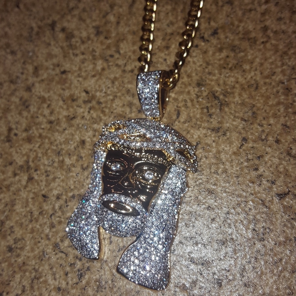 24k Gold Diamond Jesus